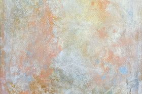 "Peachy Abstract 1" 24 x 24 Artist: Shannon Abbott Item 35-410232424a