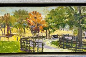 Dee Falls Pursell Farms 6x12, Oil on Linen 6-2122612a