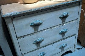 Painted 3 Drawer Chest 35"W x 17"D x 32"H Item#937
