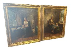 PR Oil signed framed paintings, 19.5"x24"