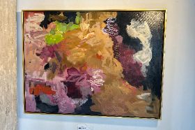 "Rosemary Paloma", 30"x40", gold frame, Sarah Thorne Davis