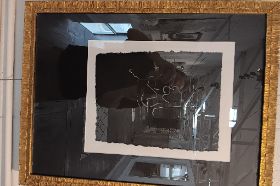 Mitchell Walters, "Figure on Blk Mt, gld frame 2", Item 14-372219.525.5b