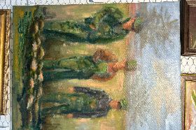 "Three Hunting Men", 24x20