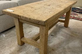 French Bleached Coffee Table 45"W x 20"D x 19"H Item#311