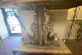 corbel console table, hand made with old corbels