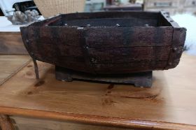 Half barrel decorative item